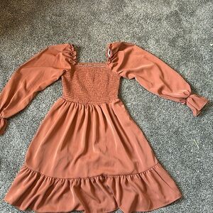 Brown shein dress, size small